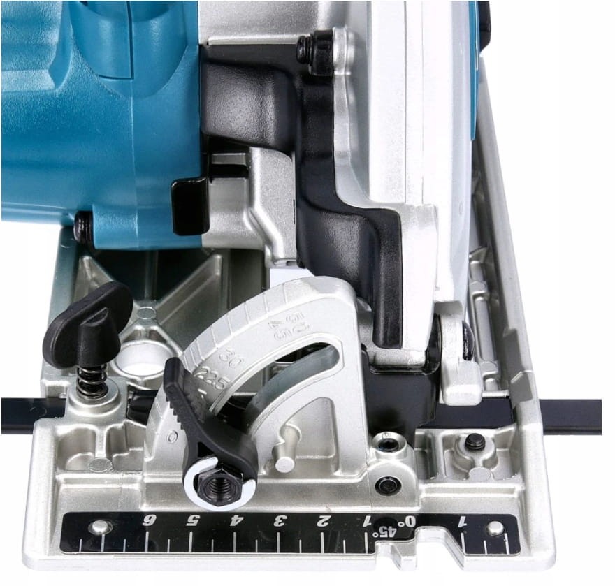 Aluminiowa podstawa stopy pilarki Makita DSS610Z widok od frontu
