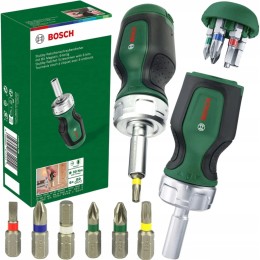 Bosch Wkrętak z Grzechotką Krótki (Magazynek 6 Bitów / Stubby / Magnetyczny)