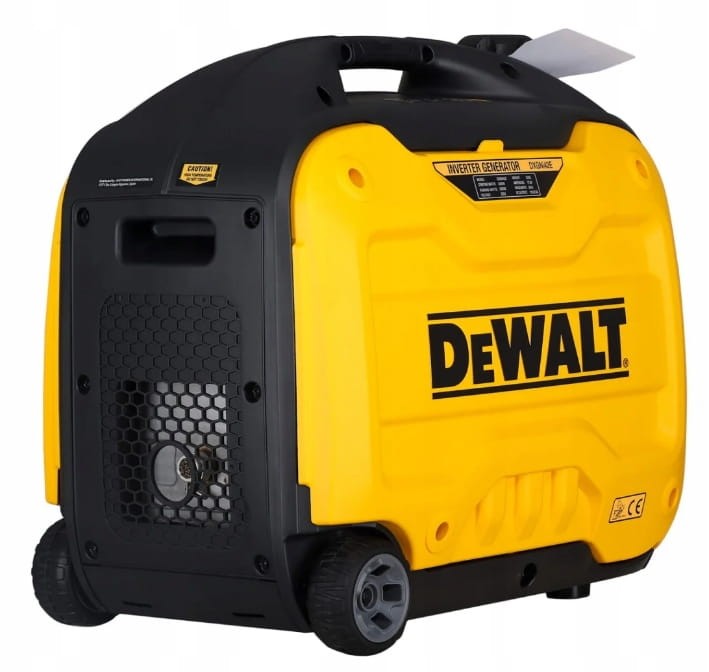 Agregat DeWalt widok z dołu na osłony i koła