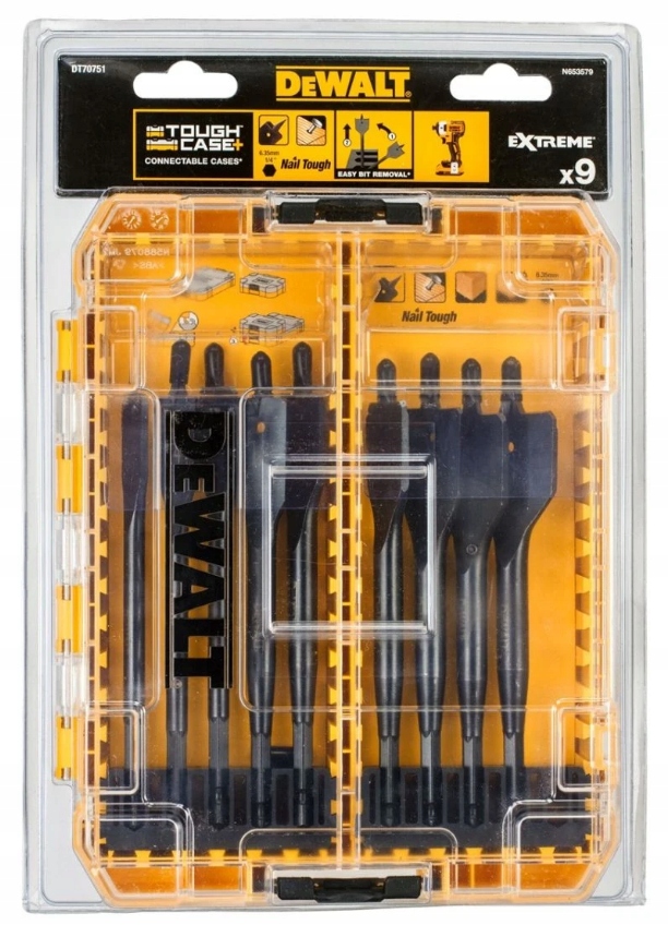 DeWalt DT70751 zestaw wierteł łopatkowych 12-32 mm 9 szt