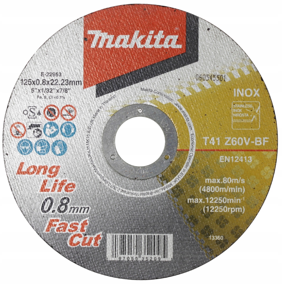Tarcza do cięcia metalu Makita E-22953 INOX 125x0,8mm FastCut