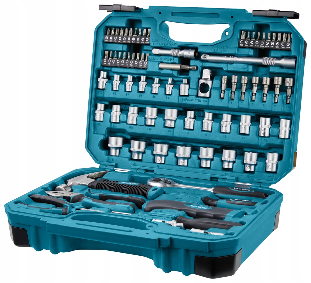 Makita E-10899 Zestaw akcesoriów i narzędzi ręcznych 76 elementów