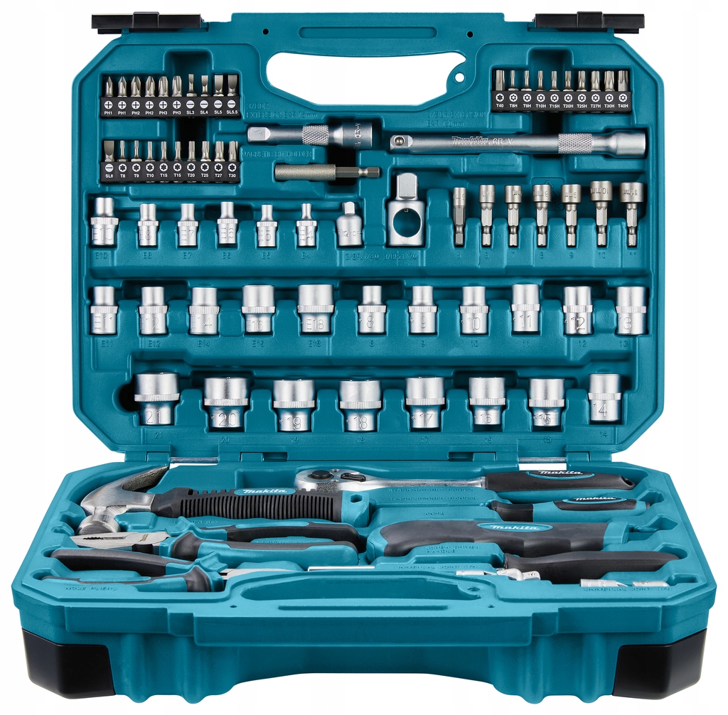 Makita E-10899 Zestaw akcesoriów i narzędzi ręcznych 76 elementów