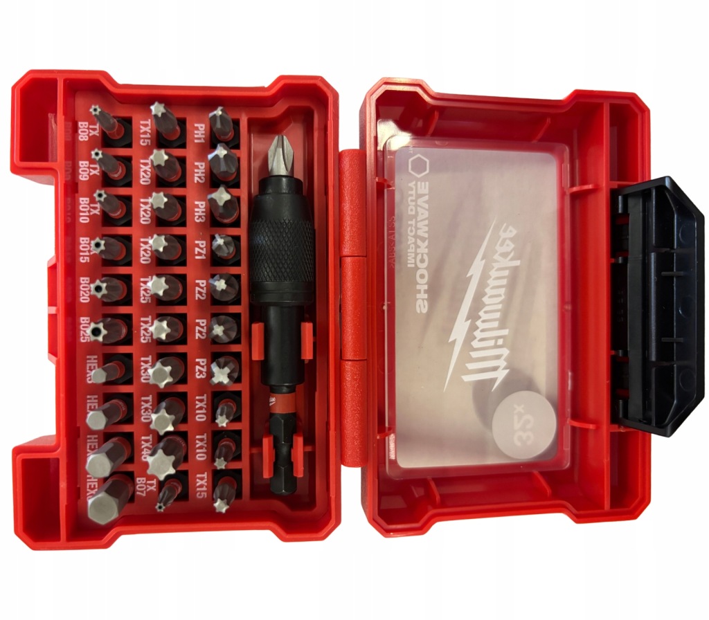 Milwaukee 4932464240 32x Bity Udarowe Wkrętarki TORX PZ PH HEX Imbus NR 2