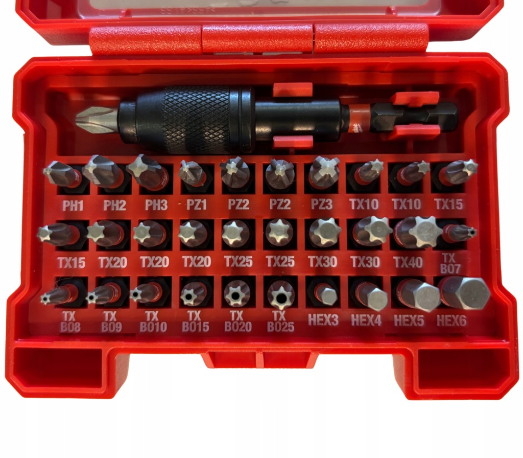 Milwaukee 4932464240 32x Bity Udarowe Wkrętarki TORX PZ PH HEX Imbus NR 2
