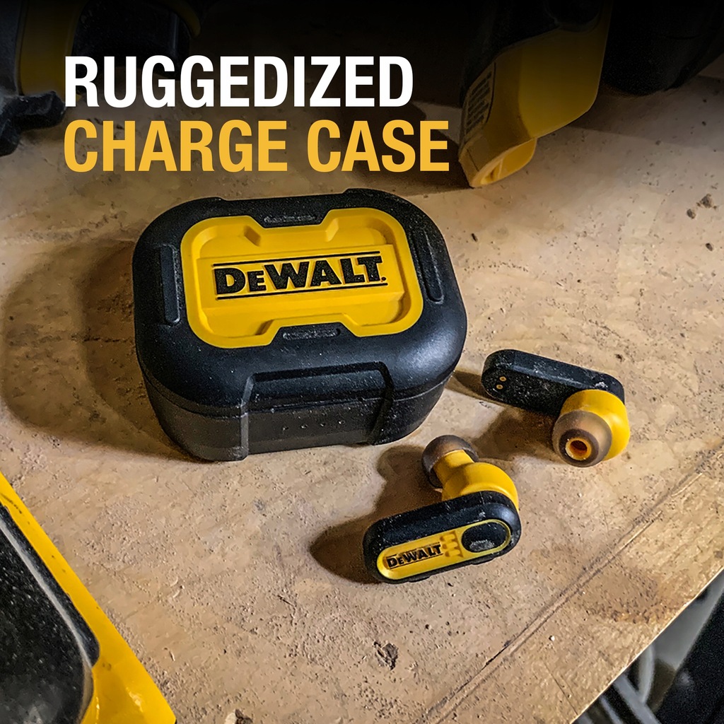 SŁUCHAWKI DOUSZNE EARBUDS Z MIKROFONEM DEWALT Bluetooth 5.0 IPx6 do 36h