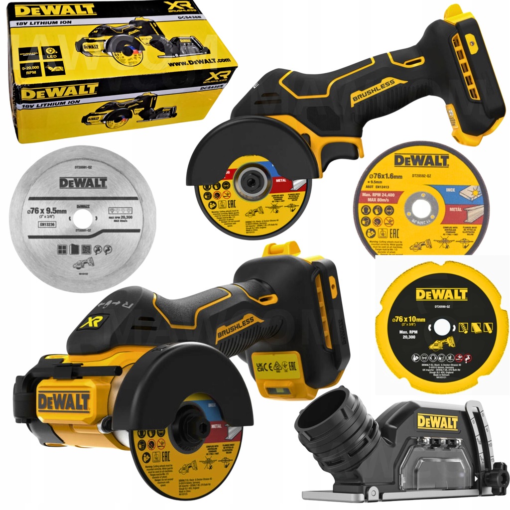 DEWALT DCS438N PRZECINARKA TARCZOWA SZLIFIERKA KOMPAKTOWA MAŁA 76MM 18V
