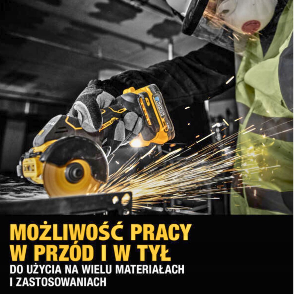 DEWALT DCS438N PRZECINARKA TARCZOWA SZLIFIERKA KOMPAKTOWA MAŁA 76MM 18V