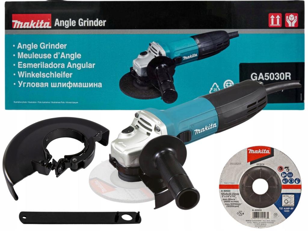 MAKITA Szlifierka kątowa 125 mm 720W wolny start GA5030R + tarcza