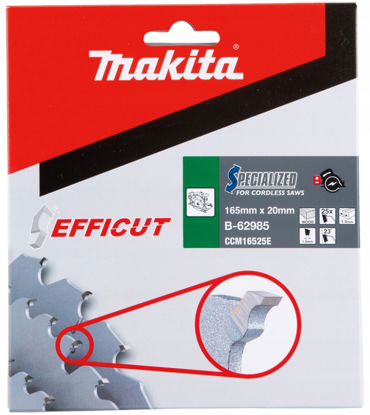 Makita B-62985 Tarcza tnąca pilarska Efficut 165x20 mm 25 zębów