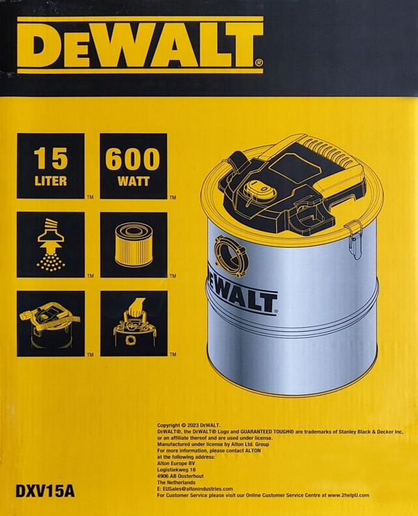 Odkurzacz Kominkowy Separator do popiołu DeWalt DXV15A 600W 15L