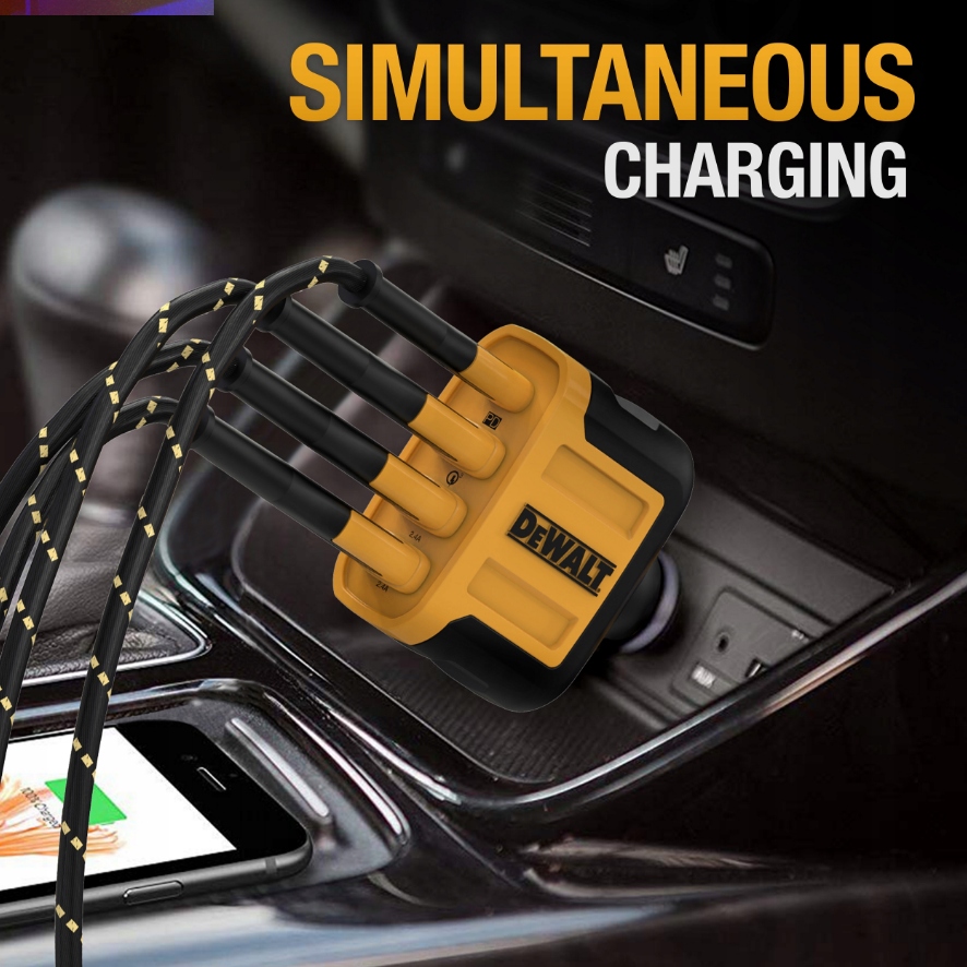 DEWALT ŁADOWARKA SAMOCHODOWA 4 W 1 USB PD QUICK CHARGE DXMA141-9009-DWG