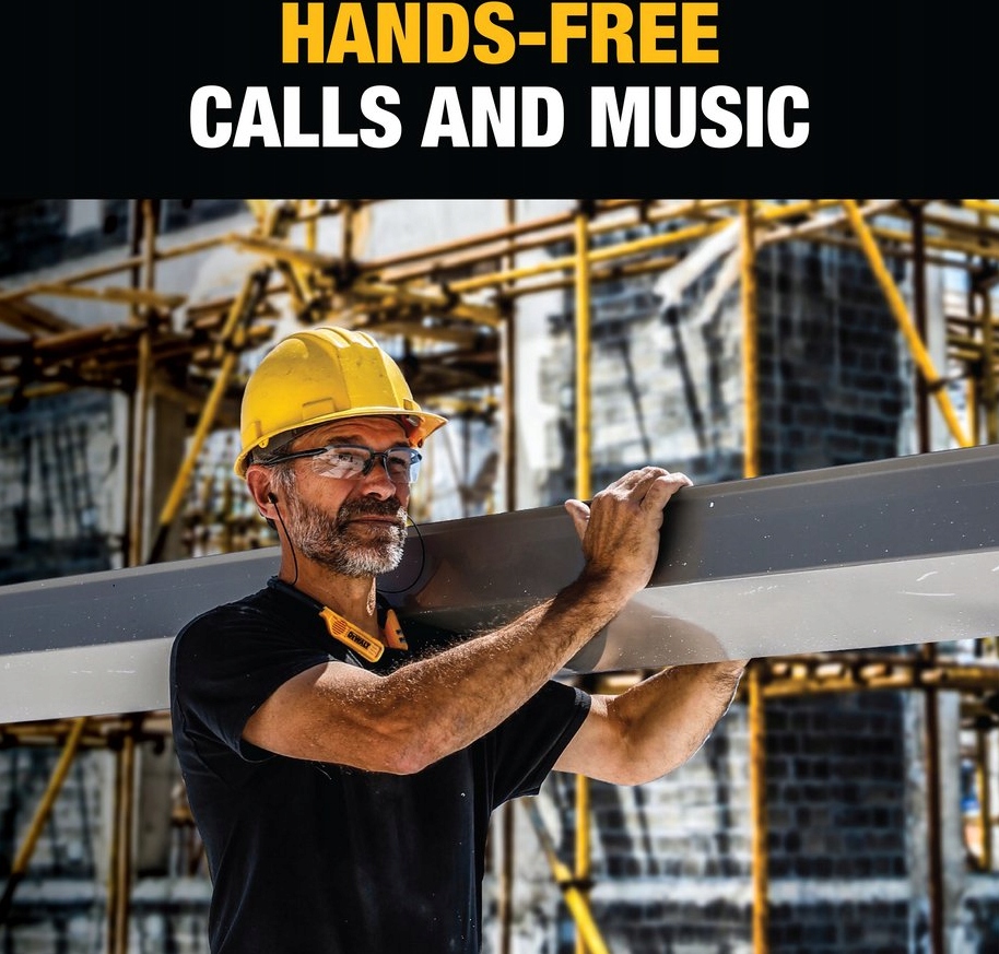 SŁUCHAWKI DOUSZNE EARBUDS JOBSITE PRO MAX BLUETOOTH 5.0 DXMA190-93 DEWALT -