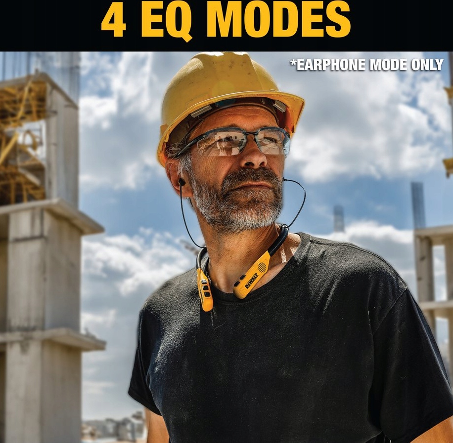 SŁUCHAWKI DOUSZNE EARBUDS JOBSITE PRO MAX BLUETOOTH 5.0 DXMA190-93 DEWALT -