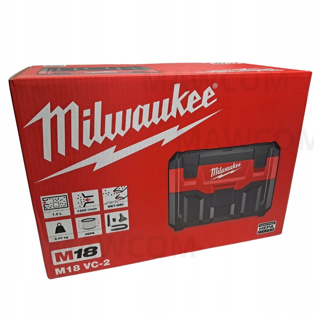 Oryginalne opakowanie kartonowe odkurzacza Milwaukee M18 VC2-0