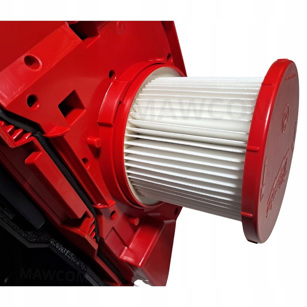 Filtr HEPA zamontowany w odkurzaczu Milwaukee M18 VC2 - praca na sucho/mokro