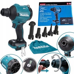 Makita DAS180Z Akumulatorowa Dmuchawa do Kurzu / Pompka 18V LXT (Zestaw Dysz / BODY)