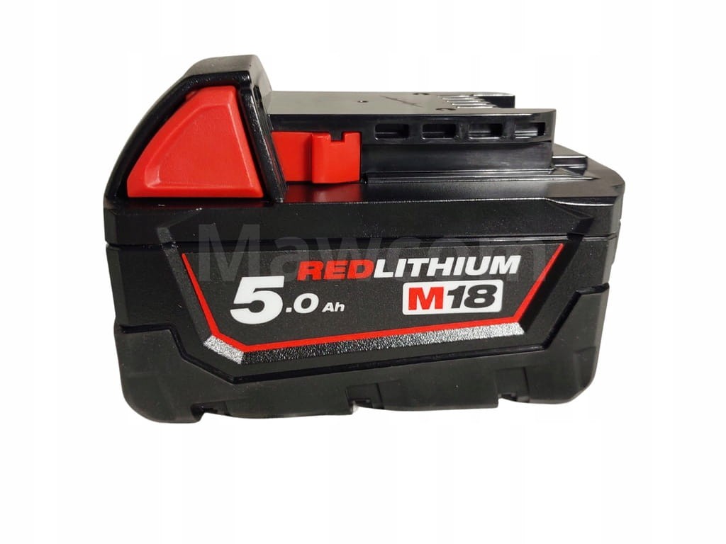 Bateria Milwaukee M18 5.0Ah - widok produktu z profilu