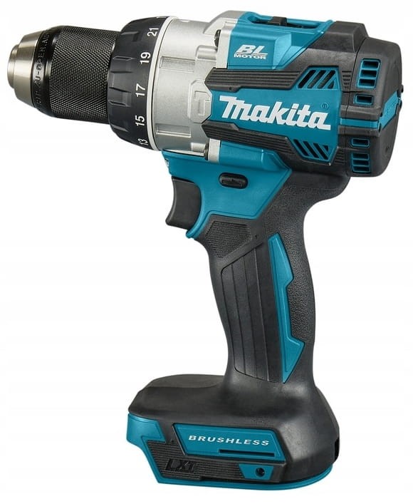 Makita DHP489Z - solidna konstrukcja z silnikiem bezszczotkowym i gniazdem LXT