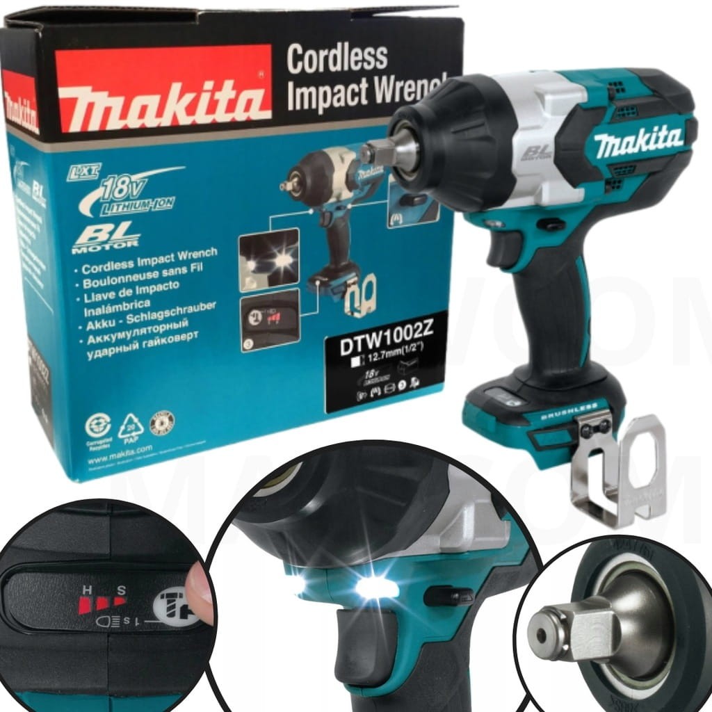 Klucz udarowy Makita DTW1002Z 1/2 cala 1000Nm - opakowanie kartonowe
