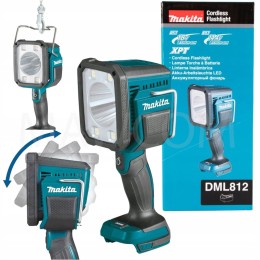 Makita DML812 Akumulatorowa Latarka / Szperacz LED 18V LXT (1250 lm / Zasięg 640m / BODY)