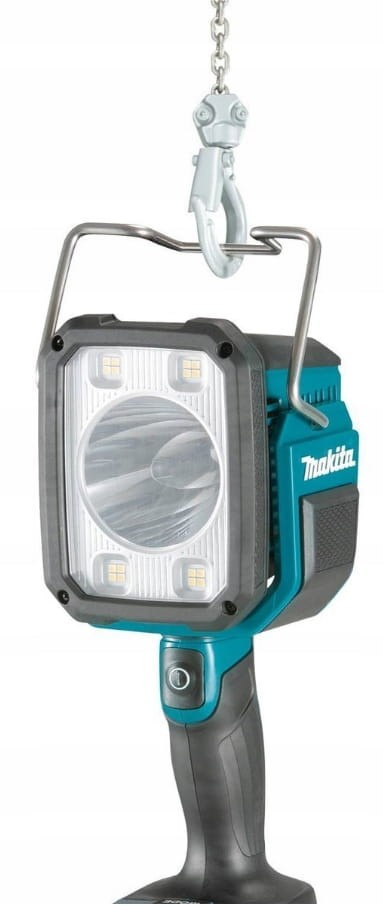 Metalowy hak do zawieszania w latarce budowlanej Makita DML812
