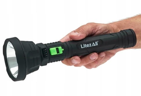 Ergonomiczny chwyt latarki Ultac - powłoka Soft Touch w dłoni