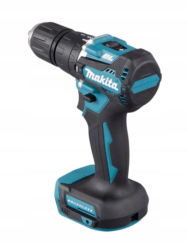 Widok 3/4 na kompaktową wkrętarkę Makita DHP487Z 18V