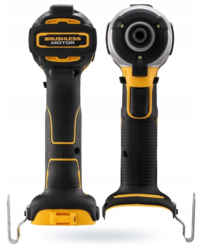 Porównanie wielkości zakrętarek DeWalt - model DCF809 jest smukły i krótki