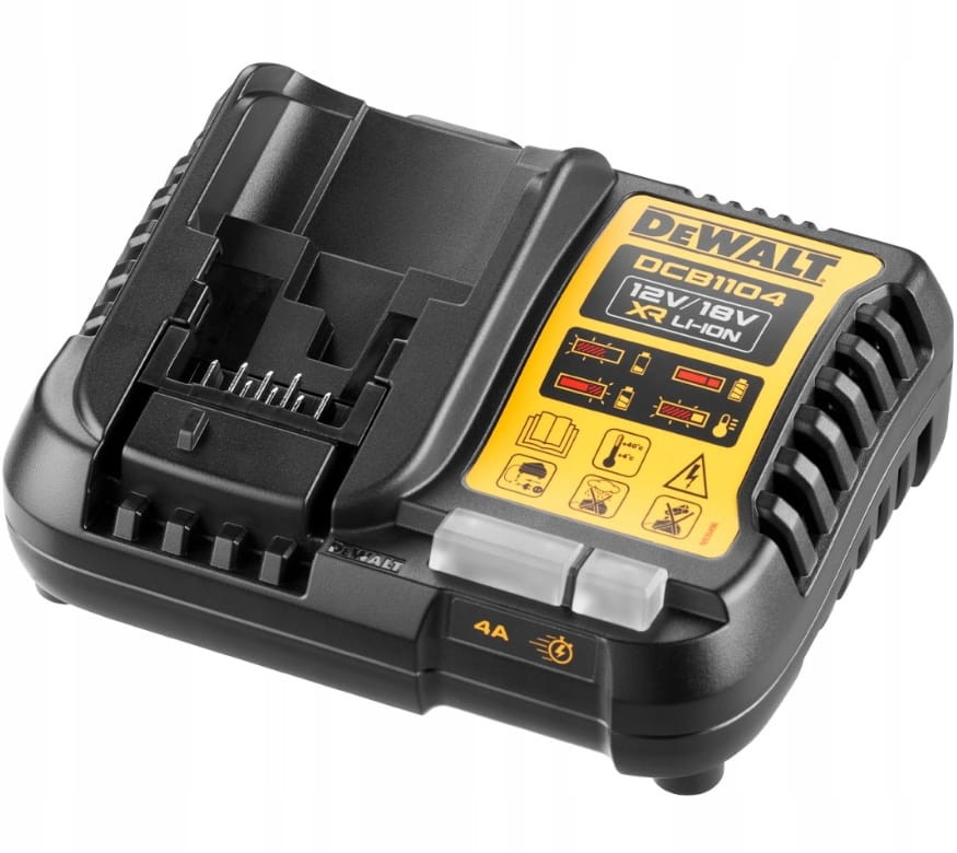 Kompaktowa ładowarka DeWalt 18V DCB1104 - następca modelu DCB115