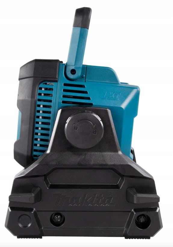 Profil boczny lampy Makita DML809 - widoczne pokrętło regulacji kąta
