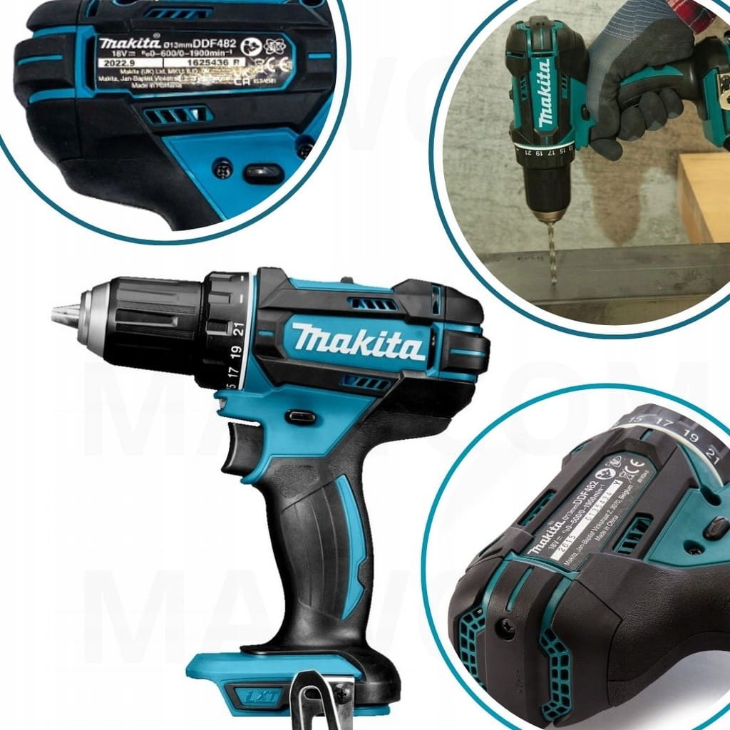 Wiertarko-wkrętarka Makita DDF482Z 18V - widok body i silnika