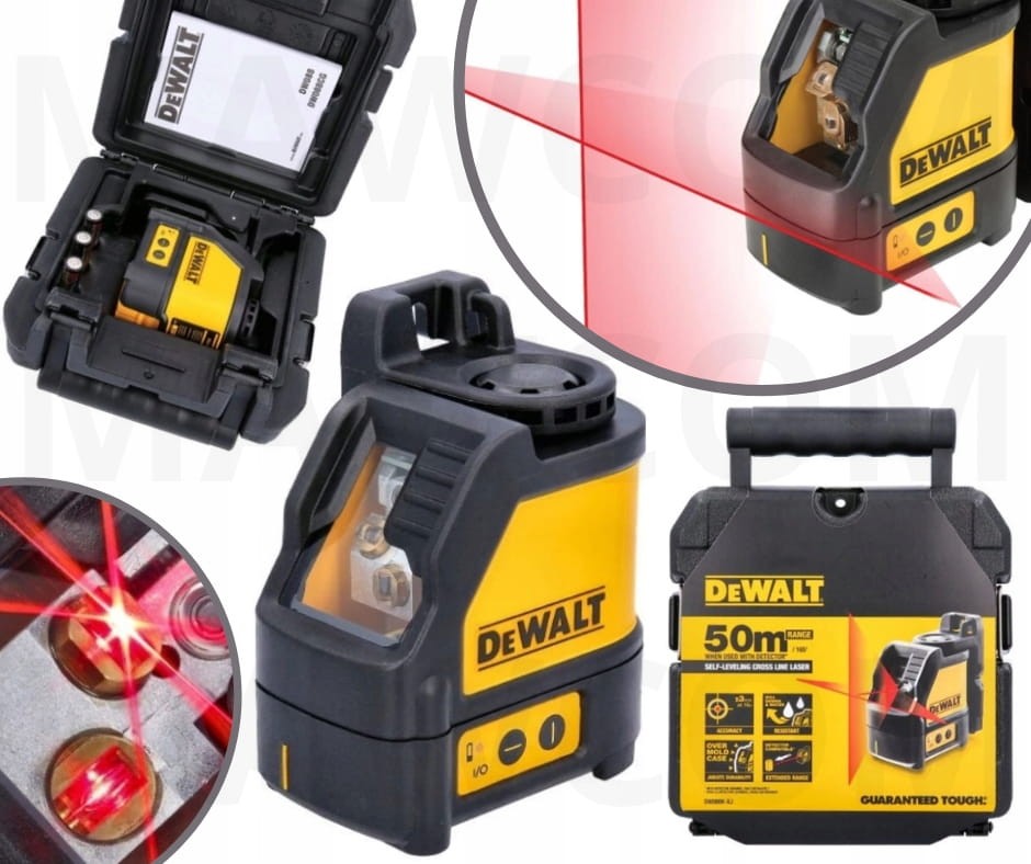 Zestaw laser krzyżowy DeWalt DW088K z walizką i akcesoriami