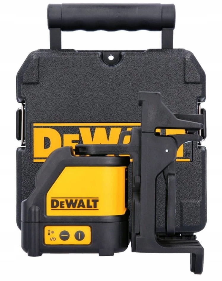 Laser DeWalt DW088K bezpiecznie umieszczony w kufrze transportowym