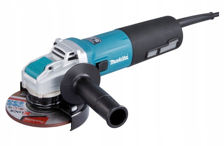 Szlifierka kątowa Makita X-LOCK - widok mechanizmu mocowania tarczy