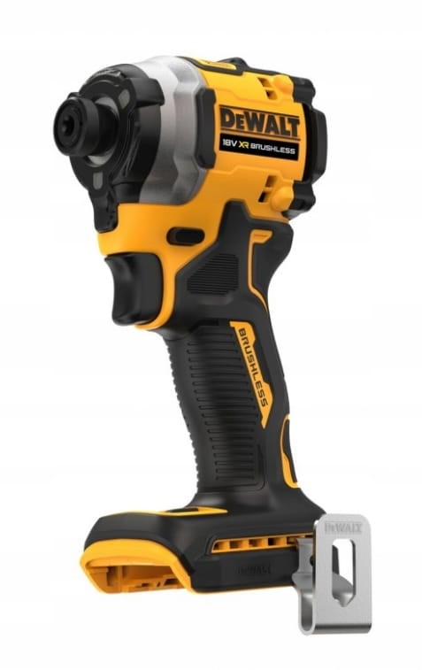 DeWalt DCF850 18V z widocznym uchwytem na bity i przełącznikiem trybów