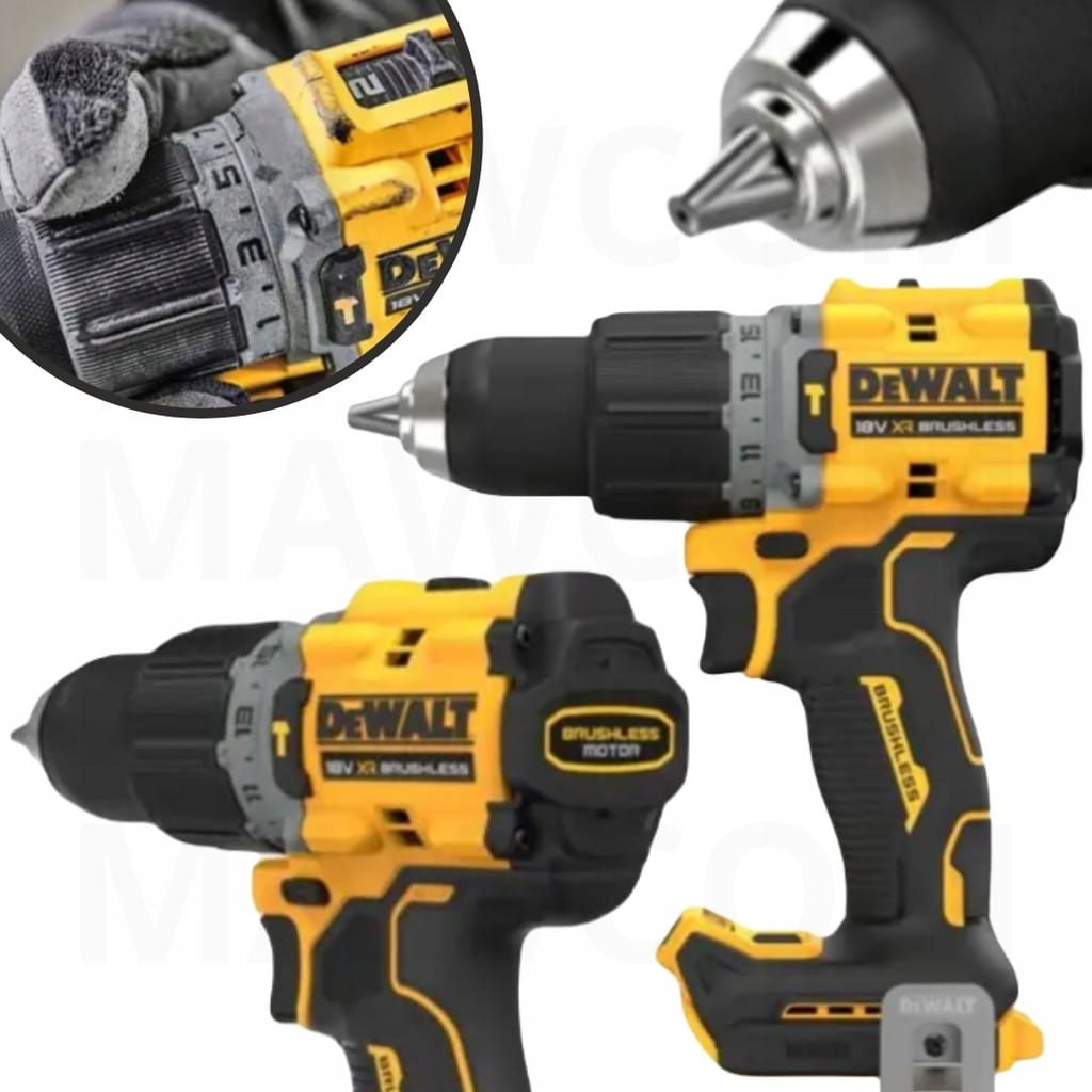 Wiertarko-wkrętarka DeWalt DCD805N - kompaktowe body 90Nm z silnikiem bezszczotkowym