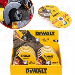 Zestaw Tarcz do Cięcia Metalu i INOX DeWALT 125 x 1.0 mm (10 sztuk)