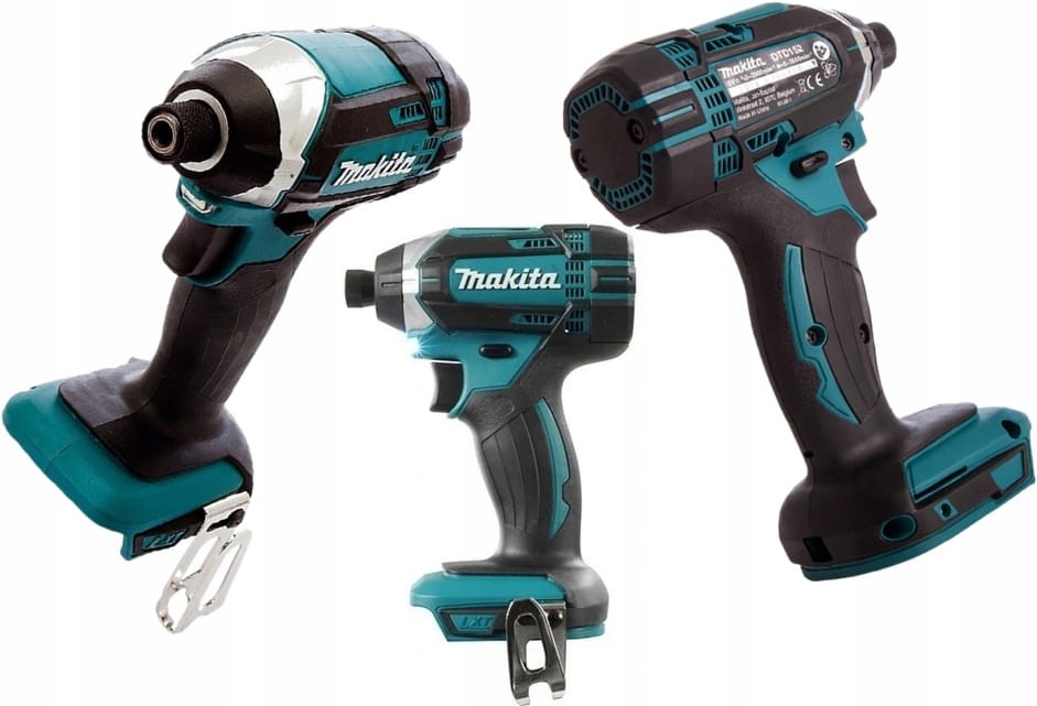 Rodzina zakrętarek Makita 18V - model DTD152 pośrodku (zdjęcie poglądowe serii)