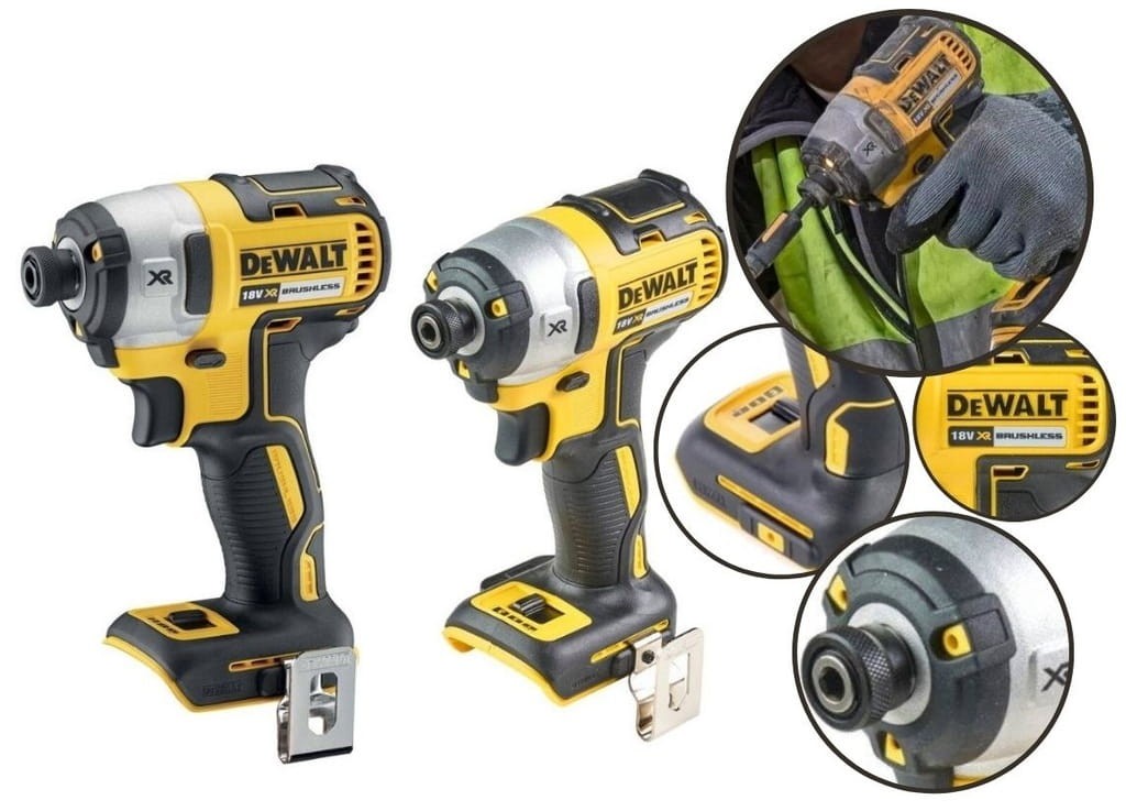 Zestaw DeWalt DCF887N - zakrętarka udarowa 205Nm z widocznym pierścieniem LED