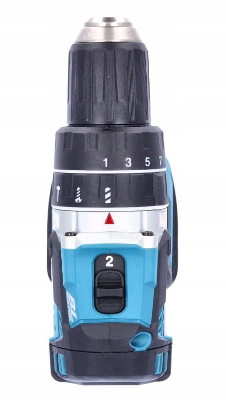 Widok z góry na przełącznik biegów (High/Low) w Makita DHP484Z