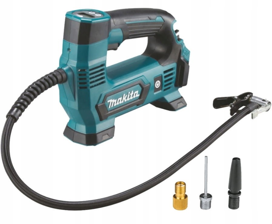 Kompresor Makita MP100DZ 12V CXT - widok z lewej strony z wężem