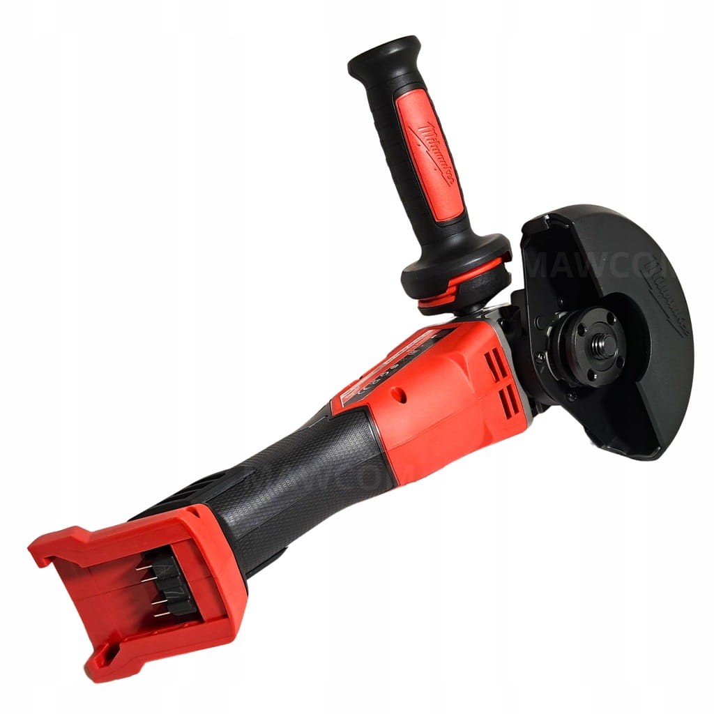 Szlifierka Milwaukee M18 FSAG125X - widok z boku bez akumulatora