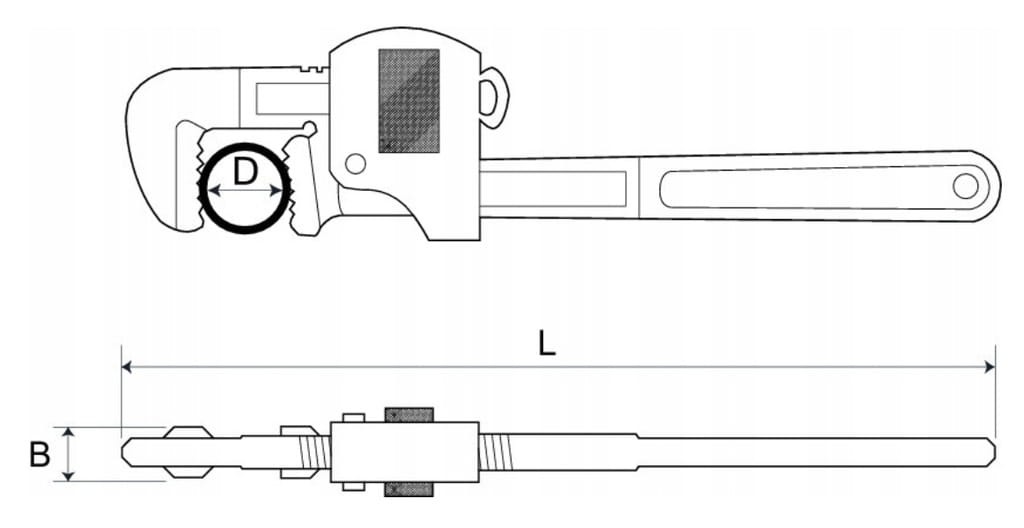 Klucz do rur typu Stillson 535 mm 361-24 BAHCO hydrauliczny stilson